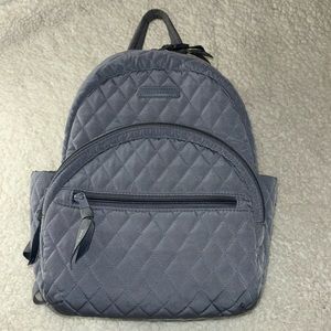 Vera Bradley gray quilted back pack